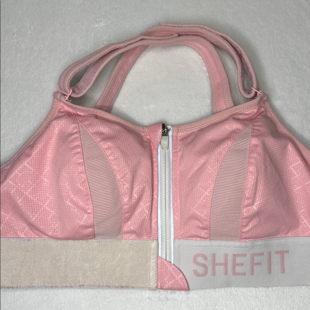 SHEFIT Pink Sports Bra with Racerback Design XS